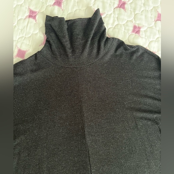 Isle by Melis Kozan Black Turtleneck Stretch Knit Dress Blk Heather Charcoal XS - Picture 3 of 11
